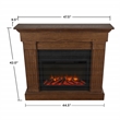 Real Flame Crawford Electric Slim Line Fireplace in Chestnut Oak
