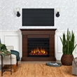 Real Flame Crawford Electric Slim Line Fireplace in Chestnut Oak