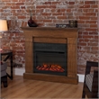 Real Flame Crawford Electric Slim Line Fireplace in Chestnut Oak