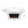 Real Flame Modern Wood Crawford Electric Slim Line Fireplace in White