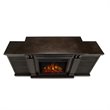 Real Flame Calie TV Stand with Electric Fireplace in Dark Walnut