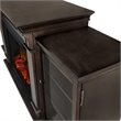 Real Flame Calie TV Stand with Electric Fireplace in Dark Walnut