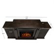 Real Flame Calie TV Stand with Electric Fireplace in Dark Walnut
