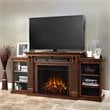 Real Flame Calie TV Stand with Electric Fireplace in Dark Espresso
