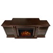 Real Flame Calie TV Stand with Electric Fireplace in Dark Espresso