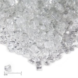 Real Flame Fire Glass in Ice Clear