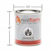 Real Flame Modern Metal 24 Pack of 13 oz Gel Fuel Cans for Fireplace