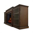 Real Flame Frederick Entertainment Electric Fireplace in Chestnut Oak