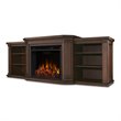 Real Flame Valmont Modern Wood Entertainment Electric Fireplace in Chocolate