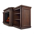 Real Flame Valmont Modern Wood Entertainment Electric Fireplace in Chocolate