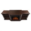 Real Flame Valmont Modern Wood Entertainment Electric Fireplace in Chocolate