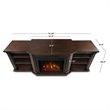 Real Flame Valmont Modern Wood Entertainment Electric Fireplace in Chocolate