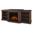 Real Flame Valmont Modern Wood Entertainment Electric Fireplace in Chocolate