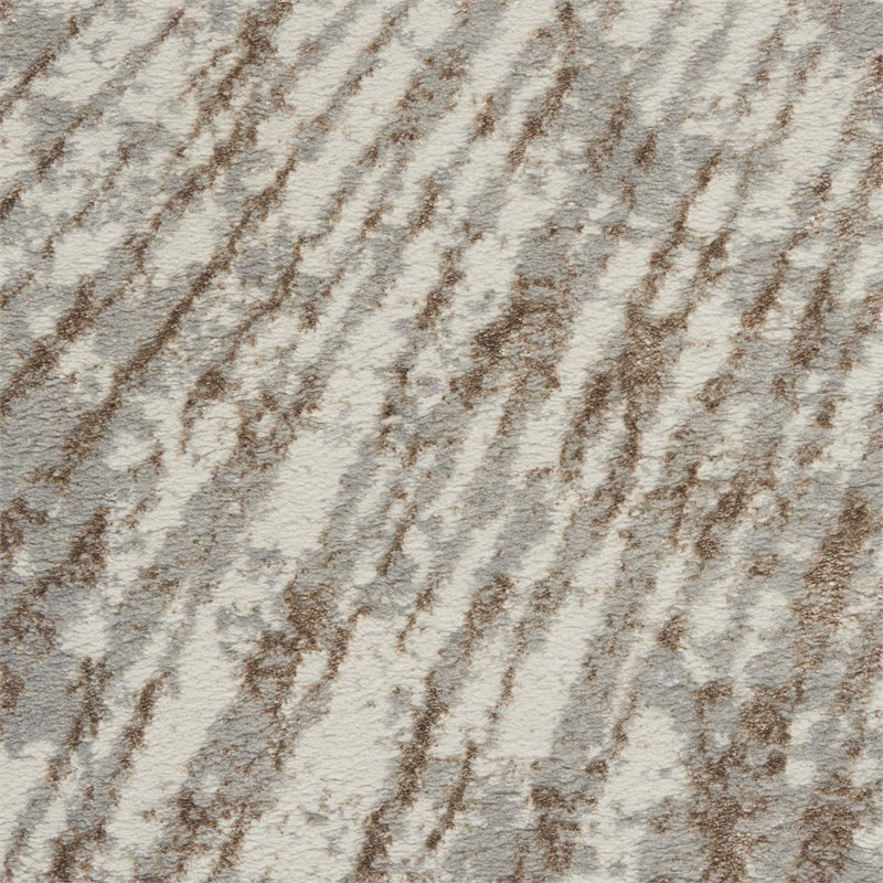 Nourison Home Glow 2' x 8' Gray Mocha Fabric Area Rug