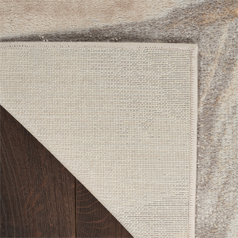 Nourison Splash 9' x 12' Beige Gray Modern Indoor Fabric Rug