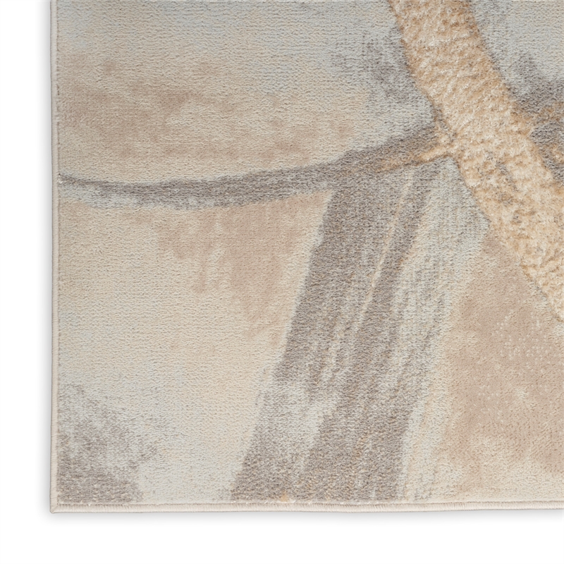 Nourison Splash 9' x 12' Beige Gray Modern Indoor Fabric Rug