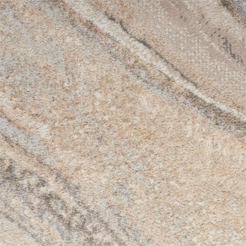Nourison Splash 9' x 12' Cream Gray Modern Indoor Fabric Rug