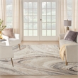 Nourison Splash 9' x 12' Cream Gray Modern Indoor Fabric Rug