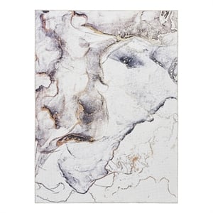 Nourison  Daydream 63x87&quot Indoor Contemporary Fabric Rug in Ivory/Multi-Color