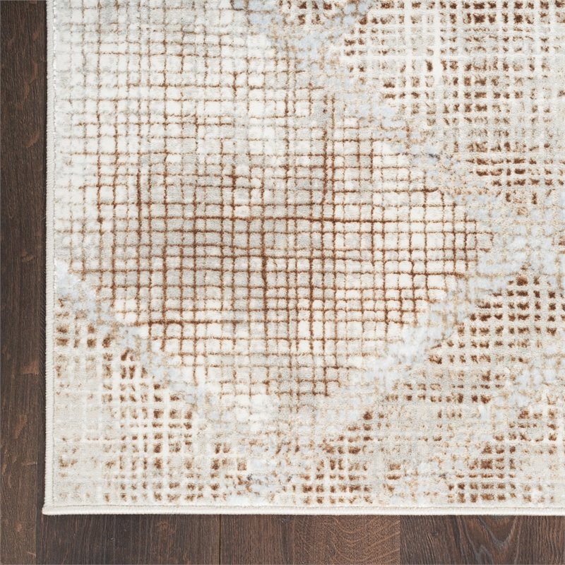 Nourison Sparkle 9' x 12' Gray Mocha Modern Indoor Rug