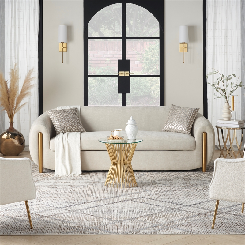 Nourison Sparkle 9' x 12' Gray Mocha Modern Indoor Rug