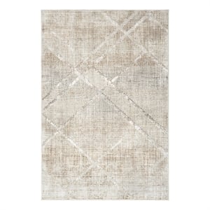 Nourison Sparkle 3'11&quot x 5'11&quot Gray Mocha Modern Indoor Fabric Rug