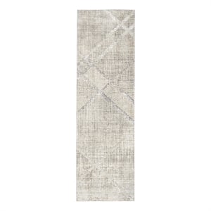 Nourison Sparkle 2'3&quot x 7'6&quot Gray Modern Fabric Indoor Rug