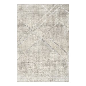Nourison Sparkle 7'10&quot x 9'10&quot Gray Modern Fabric Indoor Rug