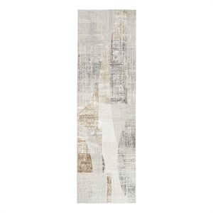 Nourison Sparkle 2'3&quot x 7'6&quot Gray Modern Indoor Fabric Rug