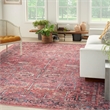 Machine Washable Series 1 9' x 12' Brick Fabric Vintage Area Rug