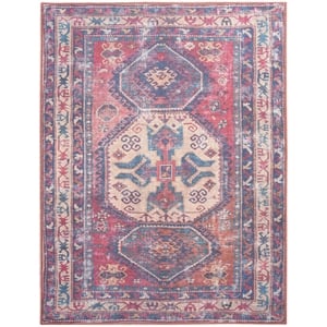 Nourison New Concept Washables 9'2&quot x 12' Red Navy Vintage Indoor Rug
