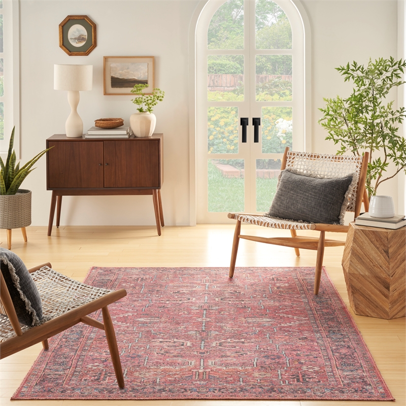 Nourison New Concept Washables 4' x 6' Brick Vintage Indoor Rug