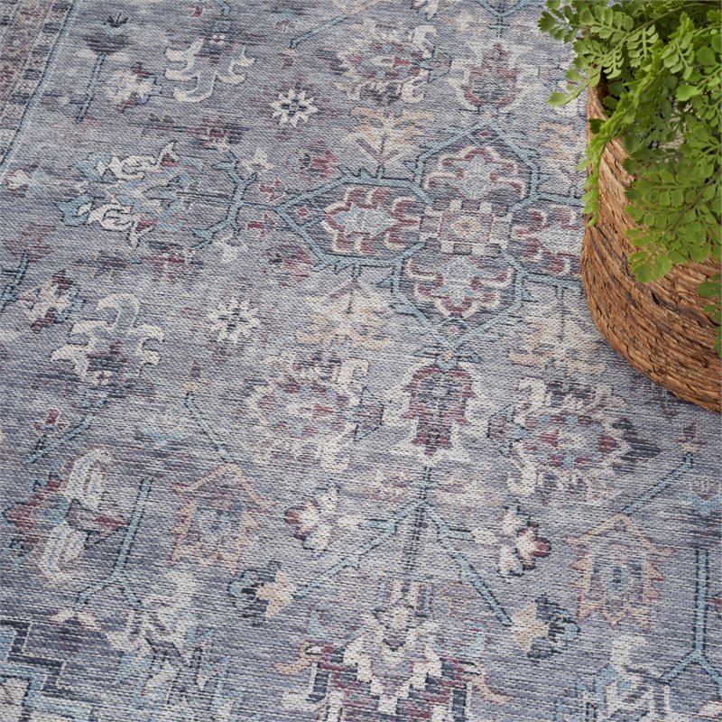 Nourison New Concept Washables 4' x 6' Grey Vintage Indoor Rug