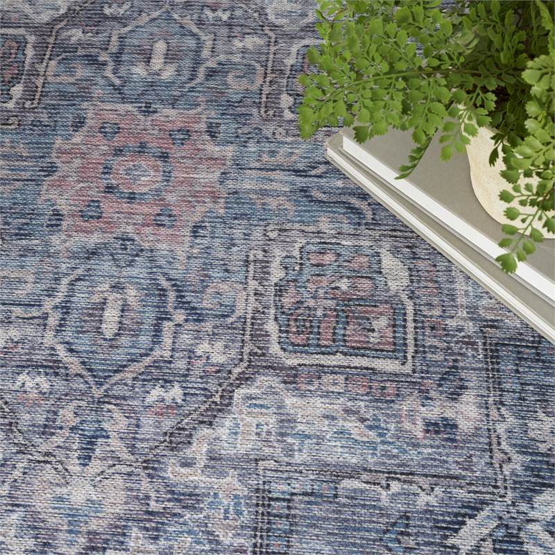 Nourison New Concept Washables 4' x 6' Grey Vintage Indoor Rug