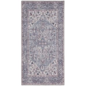 Nourison New Concept Washables 2' x 3'9&quot Grey Vintage Indoor Rug