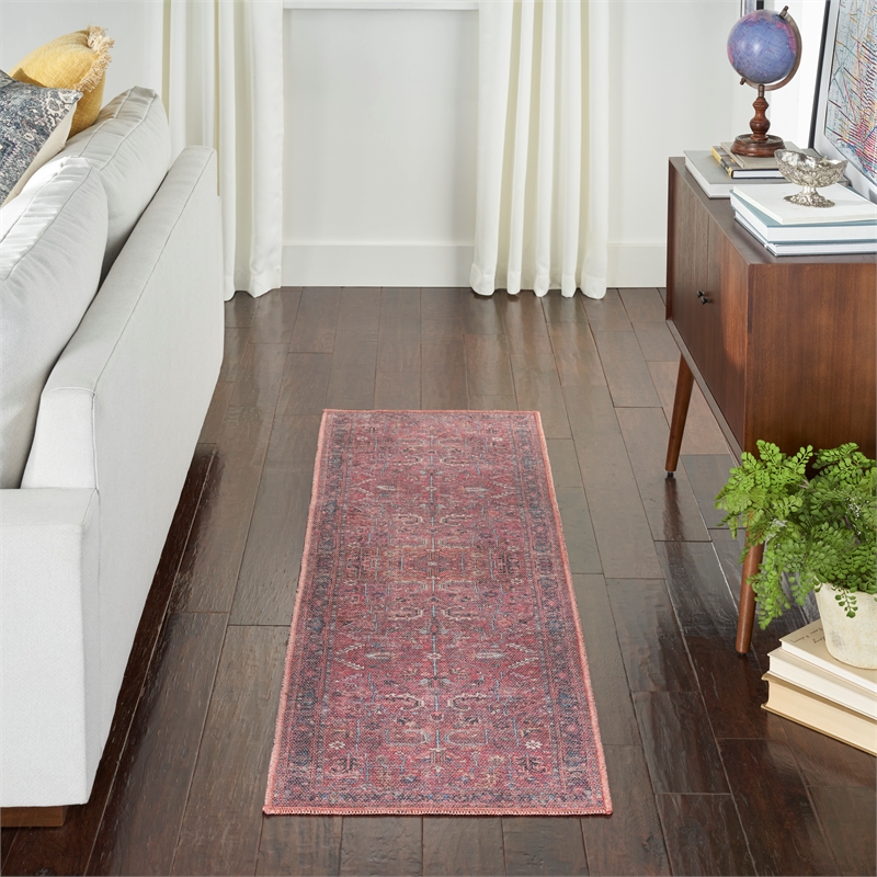 Nourison New Concept Washables 2' x 6' Brick Vintage Indoor Rug