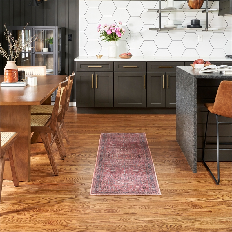 Nourison New Concept Washables 2' x 6' Brick Vintage Indoor Rug