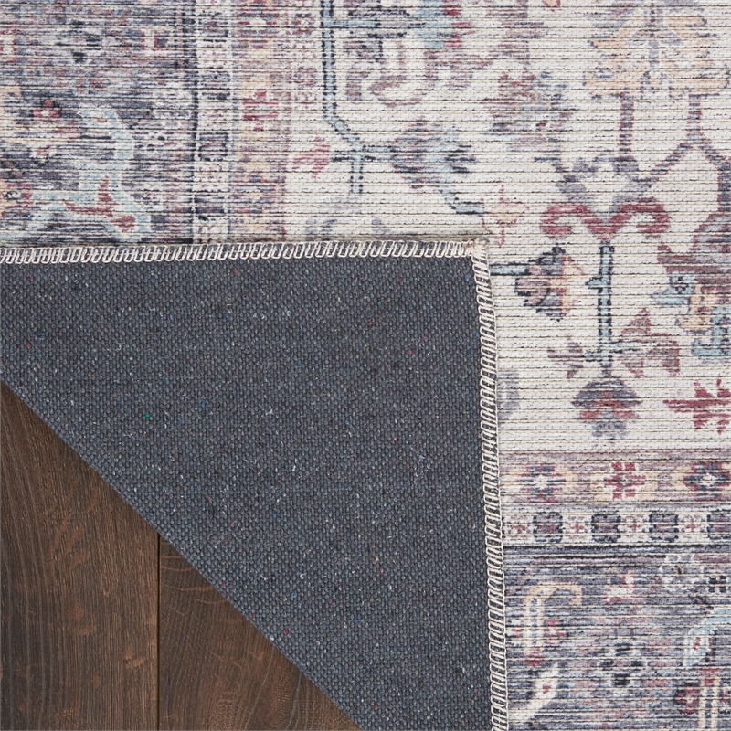 Nourison New Concept Washables 2' x 6' Grey Vintage Indoor Rug