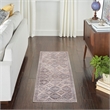 Nourison New Concept Washables 2' x 6' Ivory Latte Vintage Indoor Rug