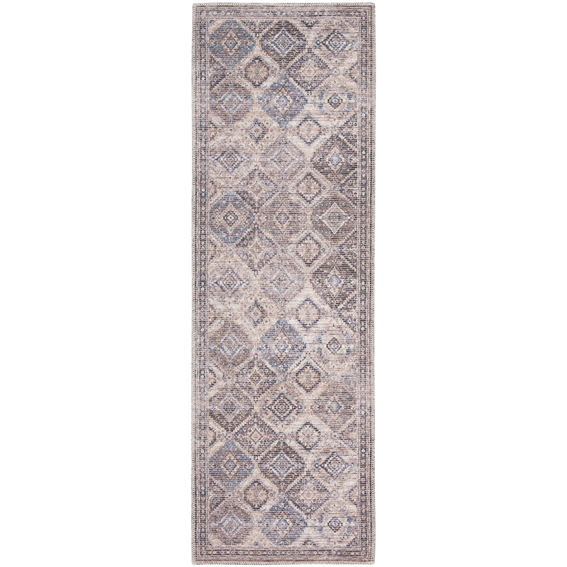 Nourison New Concept Washables 2' x 6' Ivory Latte Vintage Indoor Rug