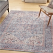 Nourison New Concept Washables 4' x 6' Blue Multicolor Vintage Indoor Rug