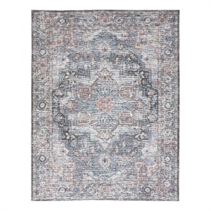 Nourison New Concept Washables 9'2&quot x 12' Light Blue Multicolr Vintage Rug