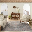 Nourison New Concept Washables 8' x 10' Light Blue Multicolr Vintage Indoor Rug