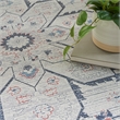 Nourison New Concept Washables 6' x 9' Ivory Blue Farmhouse Indoor Rug