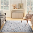 Nourison New Concept Washables 6' x 9' Ivory Blue Farmhouse Indoor Rug