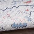 Nourison New Concept Washables 2' x 6' Ivory Blue Farmhouse Indoor Rug