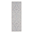 Nourison New Concept Washables 2' x 6' Ivory Blue Farmhouse Indoor Rug
