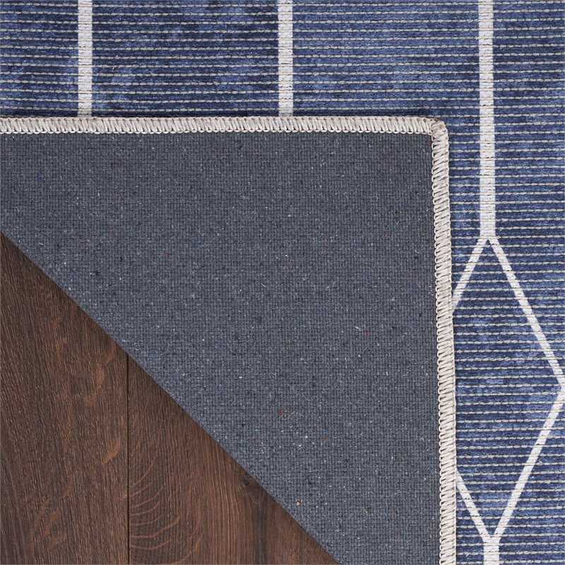 Nourison New Concept Washables 4' x 6' Navy Modern Indoor Rug