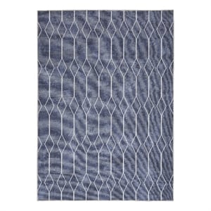 Nourison New Concept Washables 6' x 9' Navy Modern Indoor Rug