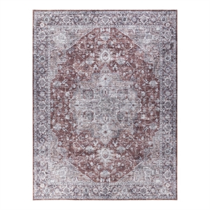 Nourison New Concept Washables 9'2&quot x 12' Ivory Brick Vintage Indoor Rug